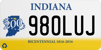 IN license plate 980LUJ