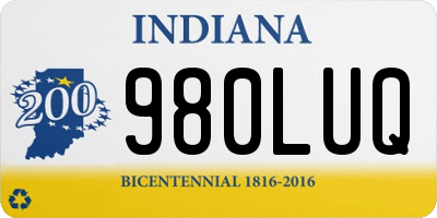 IN license plate 980LUQ