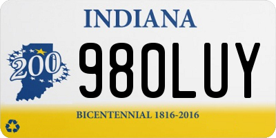 IN license plate 980LUY