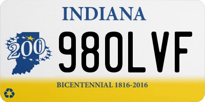 IN license plate 980LVF