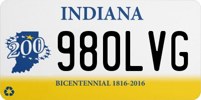 IN license plate 980LVG