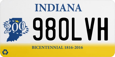 IN license plate 980LVH