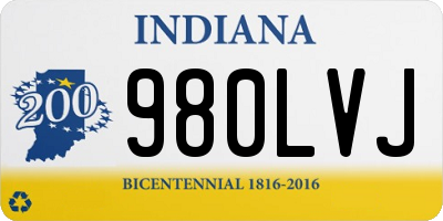 IN license plate 980LVJ