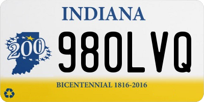 IN license plate 980LVQ