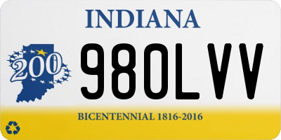 IN license plate 980LVV