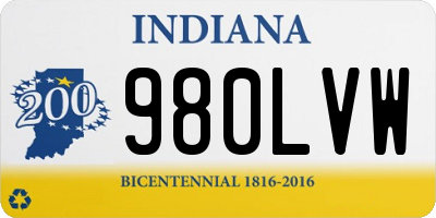 IN license plate 980LVW