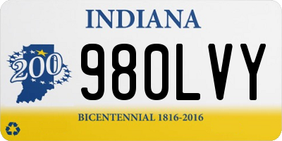 IN license plate 980LVY