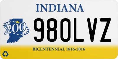 IN license plate 980LVZ