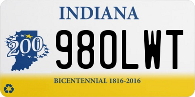 IN license plate 980LWT