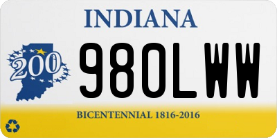 IN license plate 980LWW