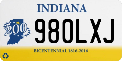 IN license plate 980LXJ