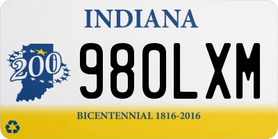 IN license plate 980LXM