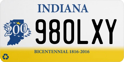 IN license plate 980LXY
