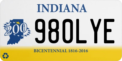 IN license plate 980LYE
