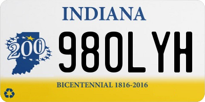 IN license plate 980LYH