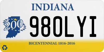 IN license plate 980LYI