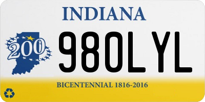 IN license plate 980LYL