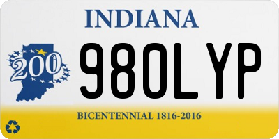 IN license plate 980LYP