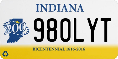 IN license plate 980LYT