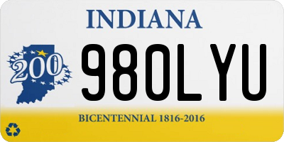 IN license plate 980LYU