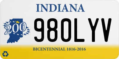IN license plate 980LYV