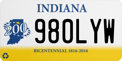 IN license plate 980LYW