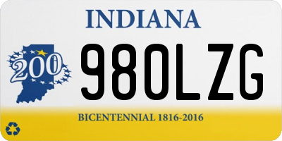 IN license plate 980LZG