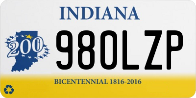 IN license plate 980LZP