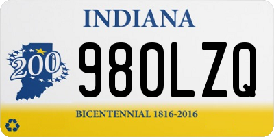 IN license plate 980LZQ