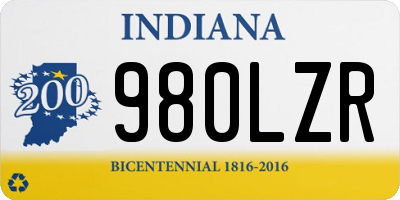 IN license plate 980LZR