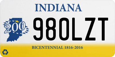 IN license plate 980LZT