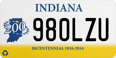 IN license plate 980LZU