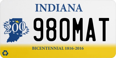 IN license plate 980MAT