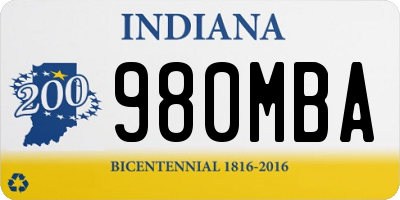 IN license plate 980MBA