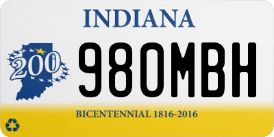 IN license plate 980MBH