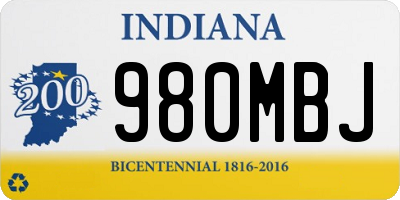 IN license plate 980MBJ
