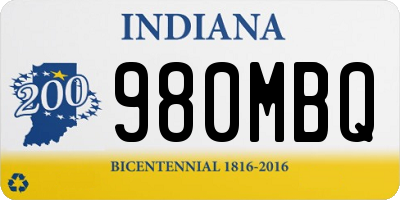 IN license plate 980MBQ