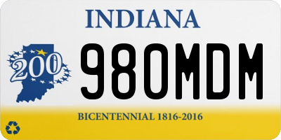 IN license plate 980MDM