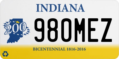 IN license plate 980MEZ