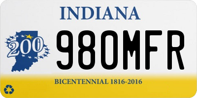 IN license plate 980MFR