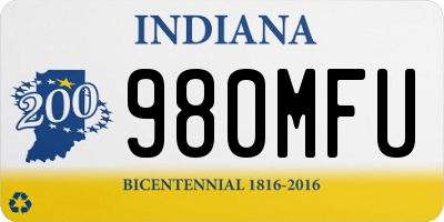 IN license plate 980MFU