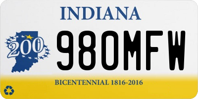 IN license plate 980MFW