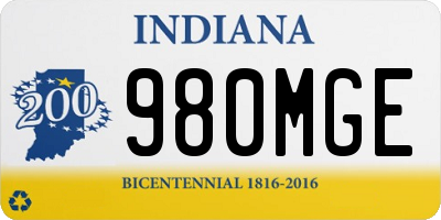 IN license plate 980MGE