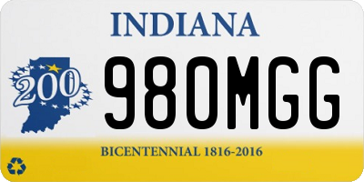 IN license plate 980MGG