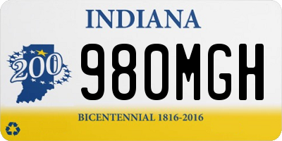 IN license plate 980MGH