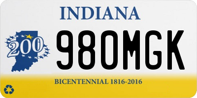 IN license plate 980MGK