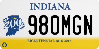 IN license plate 980MGN