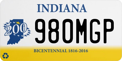 IN license plate 980MGP