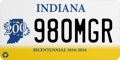 IN license plate 980MGR