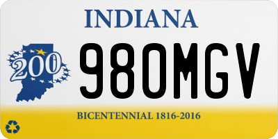 IN license plate 980MGV